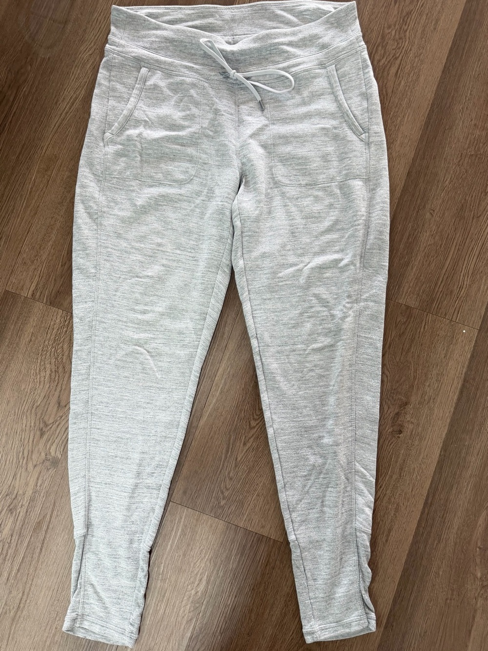 Athleta Light Gray Jogger Pants with Drawstring